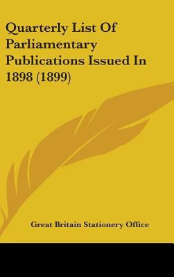 Quarterly List Of Parliamentary Publications Is... 1437281818 Book Cover