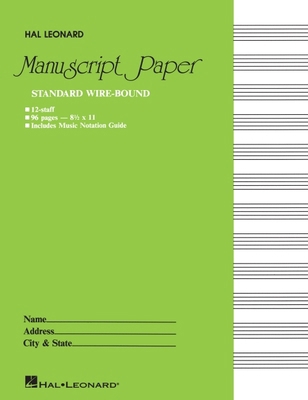 Standard Wirebound Manuscript Paper (Green Cover) B007439L0G Book Cover