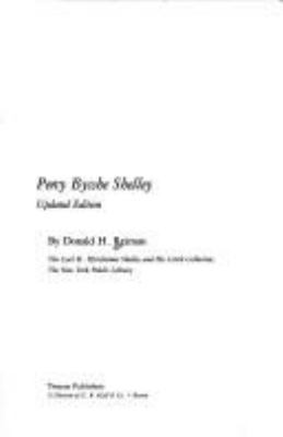 Percy Bysshe Shelley 0805769811 Book Cover