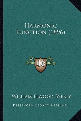 Harmonic Function (1896) 116546795X Book Cover