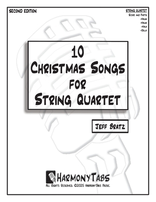 10 Christmas Songs for String Quartet: Second E... 1961735202 Book Cover