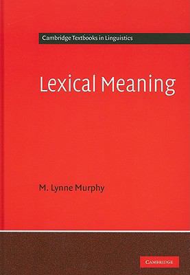 Lexical Meaning 0521860318 Book Cover