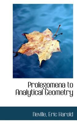 Prolegomena to Analytical Geometry 111077530X Book Cover