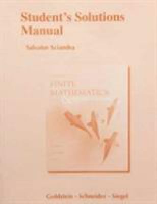 Student's Solutions Manual for Finite Mathemati... 0321878310 Book Cover
