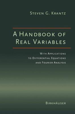 A Handbook of Real Variables: With Applications... B00BG7LLEU Book Cover