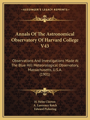 Annals Of The Astronomical Observatory Of Harva... 1165310783 Book Cover