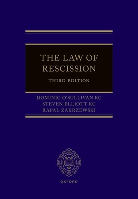 The Law of Rescission 0198852282 Book Cover