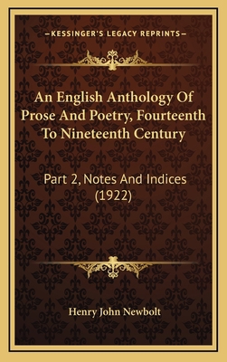 An English Anthology Of Prose And Poetry, Fourt... 1169050034 Book Cover