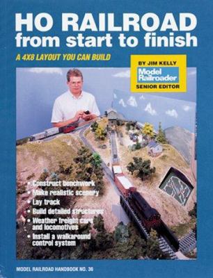 HO Railroad from Start to Finish (Model Railroa... B002W1HDGE Book Cover