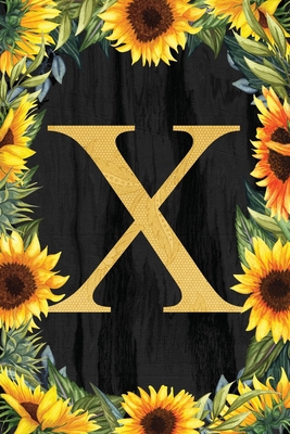 X - Monogrammed Sunflower Journal: Personalized... 1700474367 Book Cover