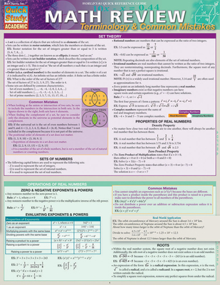 Math Review: Terminology & Common Mistakes 1423221605 Book Cover