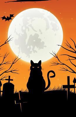 Journal: Black Cat Under a Full Moon (Halloween... 1974315479 Book Cover