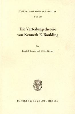 Die Verteilungstheorie Von Kenneth E. Boulding. [German] 3428007557 Book Cover