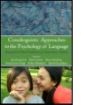 Crosslinguistic Approaches to the Psychology of... 0683002287 Book Cover