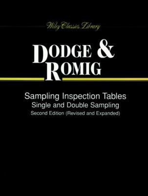 Sampling Inspection Tables: Single and Double S... 0471255491 Book Cover