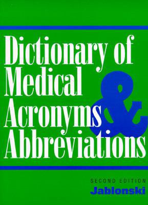 Dictionary of Medical Acronyms and Abbreviations 1560530529 Book Cover