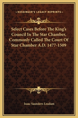 Select Cases Before The King's Council In The S... 1169350879 Book Cover