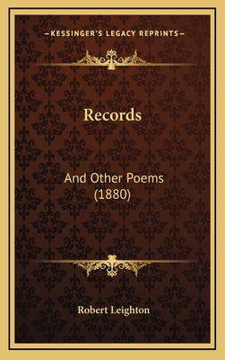 Records: And Other Poems (1880) 1165046822 Book Cover