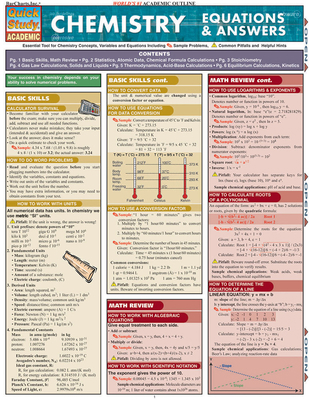 Chemistry Equations & Answers: A Quickstudy Lam... 1423201892 Book Cover