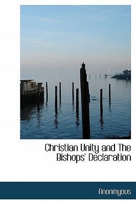 Christian Unity and the Bishops' Declaration 1113973951 Book Cover