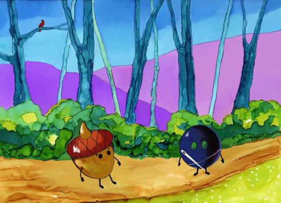 Paperback Acorn and Button Book