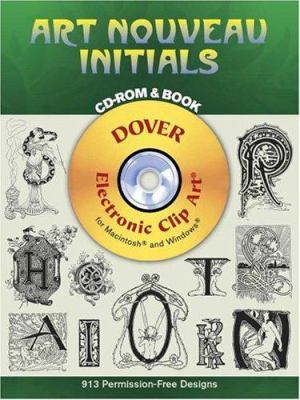 Art Noveau Initials (Dover Electronic Clip Art) 0486999866 Book Cover