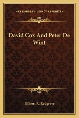 David Cox And Peter De Wint 1163258318 Book Cover