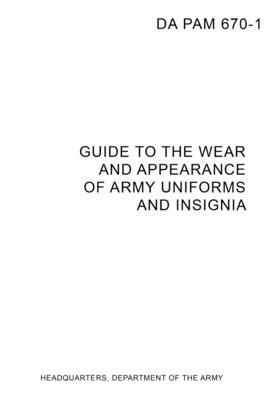 DA PAM 670-1 Guide to Wear and Appearance of Ar... 0359093523 Book Cover