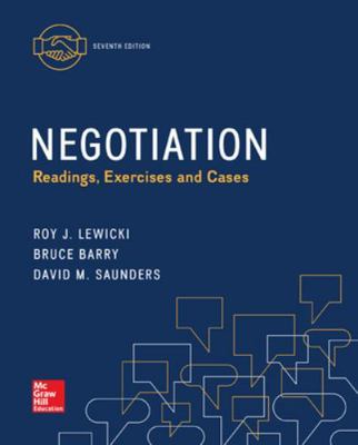 Negotiation: Readings, Exercises and Cases 0077862422 Book Cover