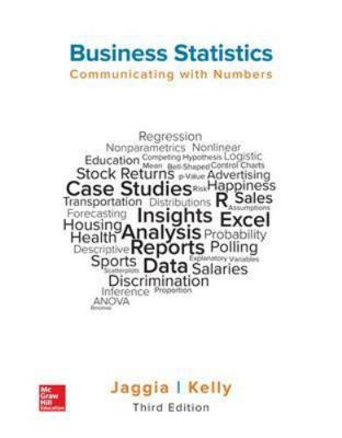 Business Statistics: Communicating with Numbers 1259957616 Book Cover