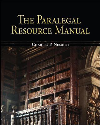 The Paralegal Resource Manual 0073403075 Book Cover