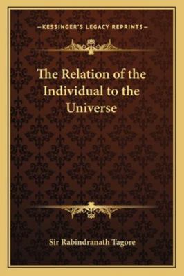 The Relation of the Individual to the Universe 1162855886 Book Cover