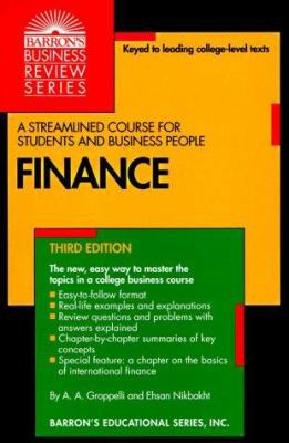 Finance (Barron's Business Review Series) 0812019164 Book Cover