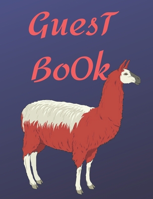 Guest Book llama: color llama Cover, Rustic Guest book For Wedding, for baby shower,for graduation,for birthday party,for house warming,for ... lover ,cute llama,celebration party