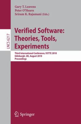 Verified Software: Theories, Tools, Experiments... 364215056X Book Cover