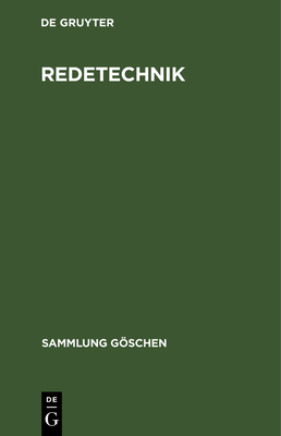 Redetechnik [German] 3110048361 Book Cover