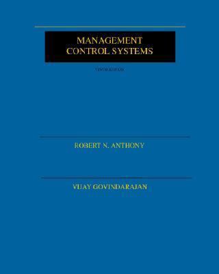 Management Control Systems 0072316357 Book Cover