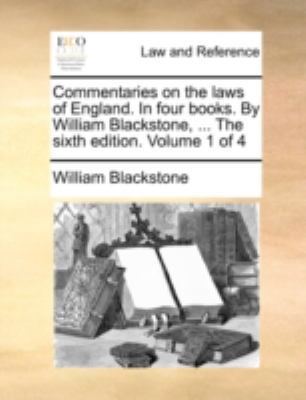 Commentaries on the laws of England. In four bo... 1170507158 Book Cover