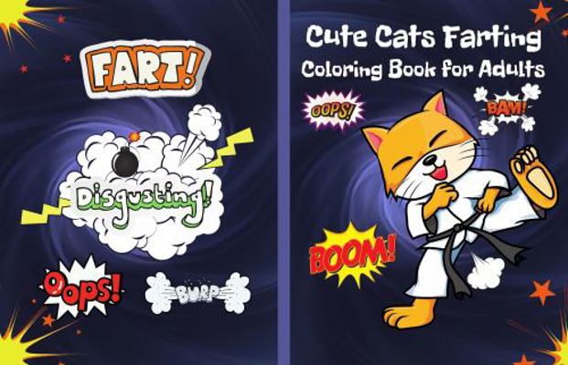 Paperback Cute Cats Farting Coloring Book for Adults Book