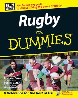 Rugby for Dummies 0470834056 Book Cover