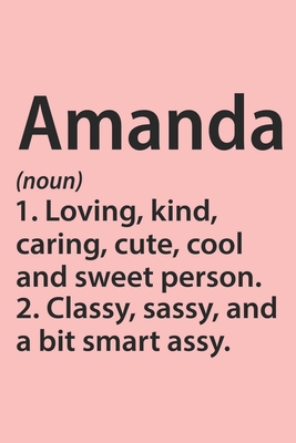 Amanda Definition Personalized Name Funny Notebook Gift , notebook for writing, Personalized Name Gift Idea Notebook: Lined Notebook / Journal Gift, ... Amanda, Gift Idea for Amanda, Cute, Funny, Gi