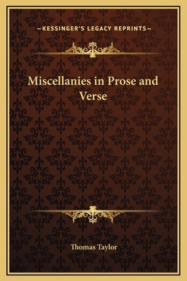 Miscellanies in Prose and Verse 1169227732 Book Cover