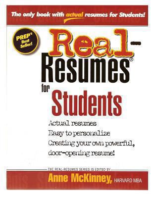 Real-Resumes for Students 1475093977 Book Cover