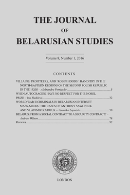 The Journal of Belarusian Studies 2016 1326902547 Book Cover