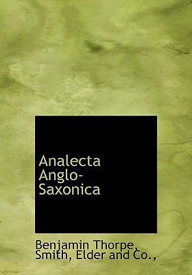 Analecta Anglo-Saxonica 1140062050 Book Cover