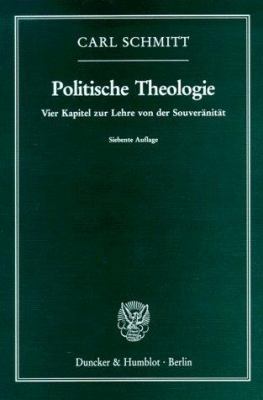Politische Theologie, Bd.1, Vier Kapitel zur Le... [German] 3428088050 Book Cover