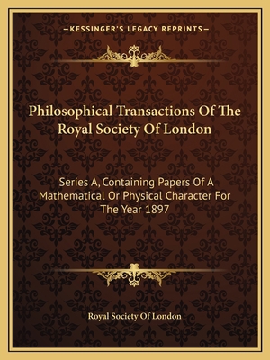 Philosophical Transactions Of The Royal Society... 1163622818 Book Cover