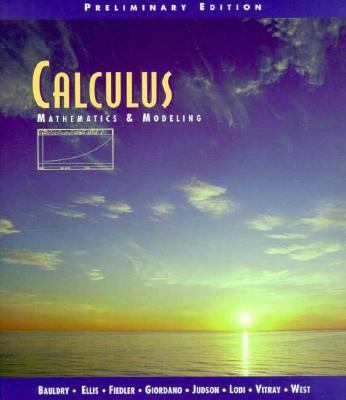 Calculus: Mathematics and Modeling 020144240X Book Cover