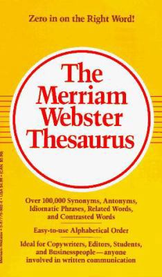 The Merriam-Webster Thesaurus 0877799024 Book Cover