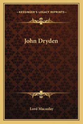 John Dryden 1162900075 Book Cover